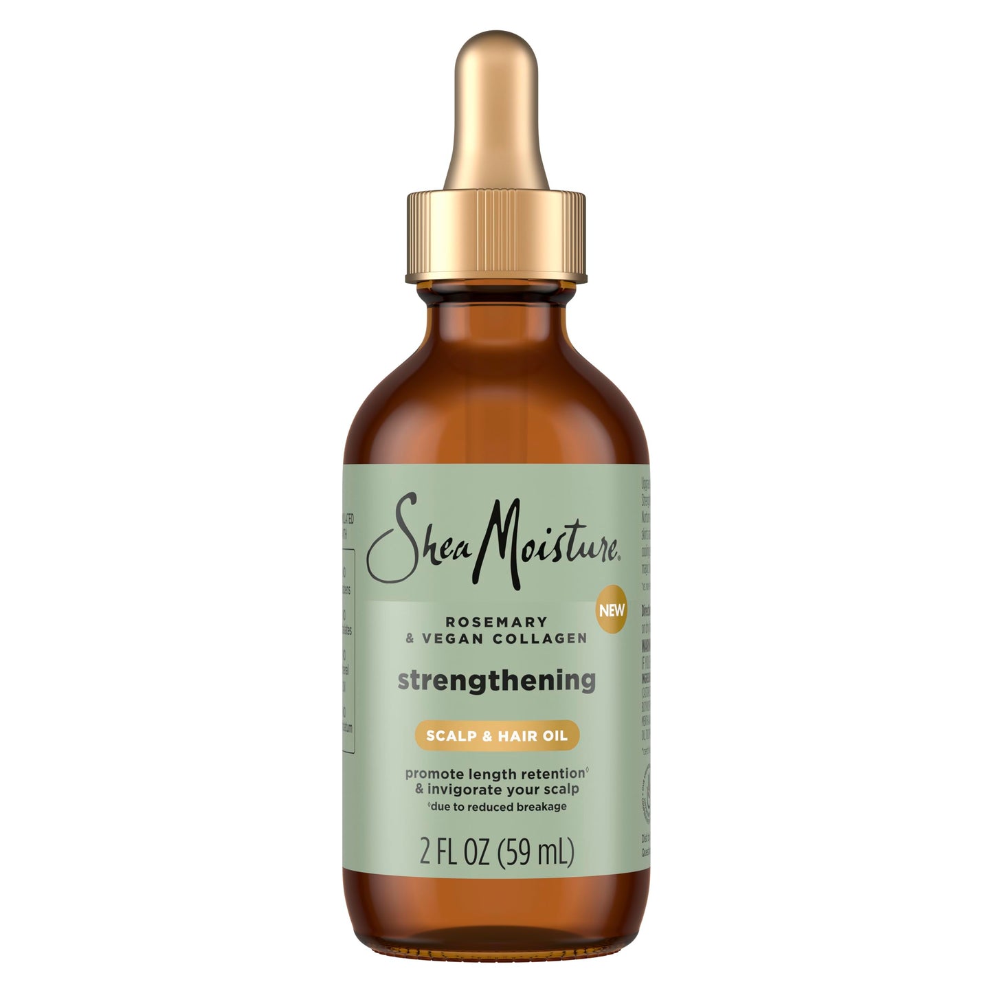 SheaMoisture Strengthening Scalp & Hair Oil with Rosemary & Vegan Collagen – Protects Scalp, Strengthens Hair, Cooling ScalpBoost Tech, 2 fl oz