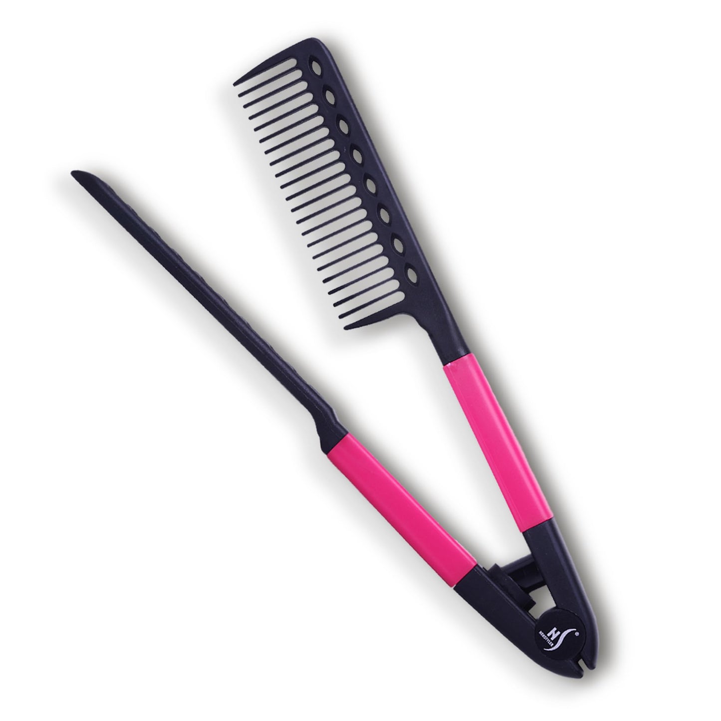 Herstyler Hair Straightening Comb - Straightener Comb for Flat Iron - Makes Styling Easy - Get Straight Hair in Minutes (Pink)