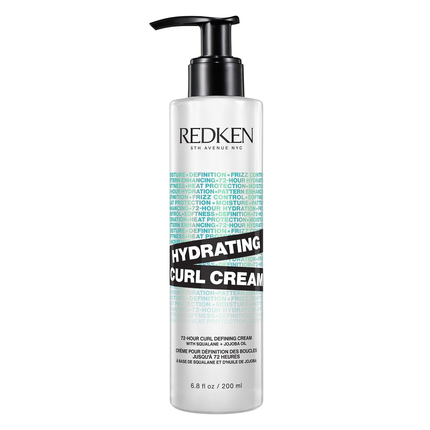 Redken Hydrating Curl Cream - 72-Hour Curl Definition, Heat Protection up to 450°F, Silicone-Free & Paraben-Free