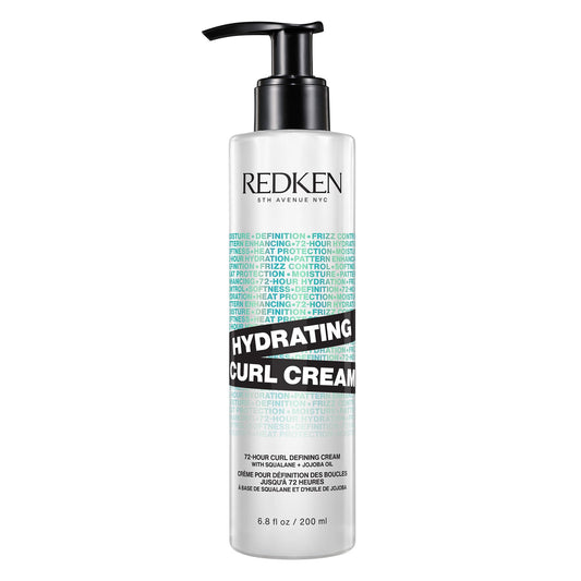 Redken Hydrating Curl Cream - 72-Hour Curl Definition, Heat Protection up to 450°F, Silicone-Free & Paraben-Free