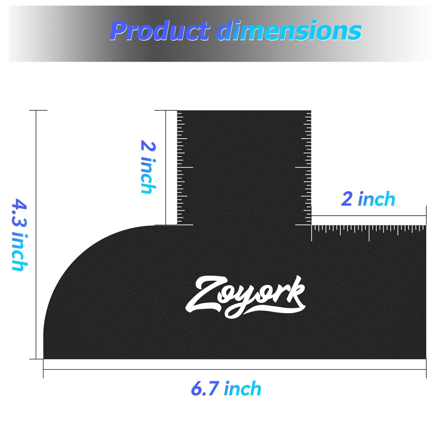 Zoyork Barber Enhancement Card – Hairline Stencil Template with Right Angle & Long Edges – Reusable Guide for Line-Ups, Fades & Edge-Ups (Black)