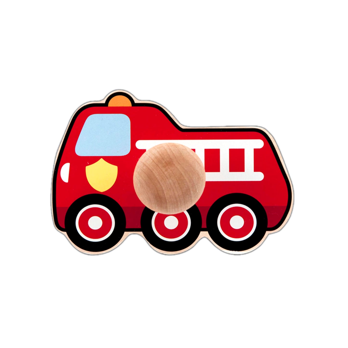 Melissa & Doug Vehicle Jumbo Knob Puzzle, Wooden Peg Puzzle for Toddlers, Educational Toy for Shape Recognition and Fine Motor Skills, Ages 1+
