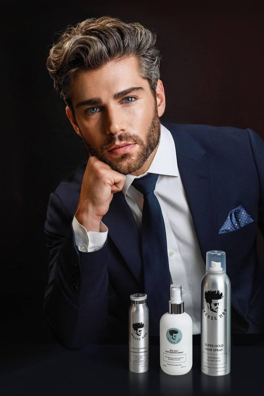 Avenue Man Sea Salt Spray for Men | Texturizing & Thickening Hair Spray with Kelp & Seaweed Extract | Adds Volume & Beach Texture | 6.76 Oz