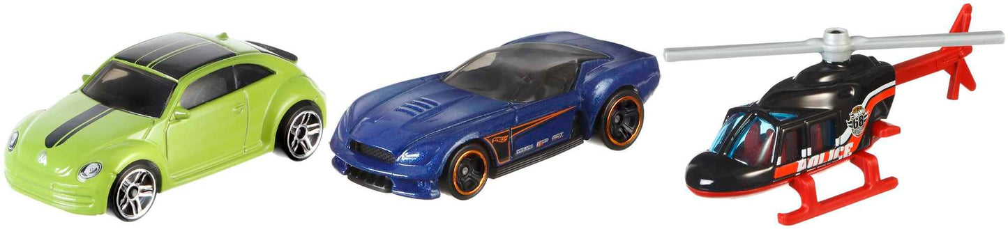 Hot Wheels 3-Car Pack | 1:64 Scale Sports Cars Multipack, Instant Starter Set with Rolling Wheels for Kids 3+