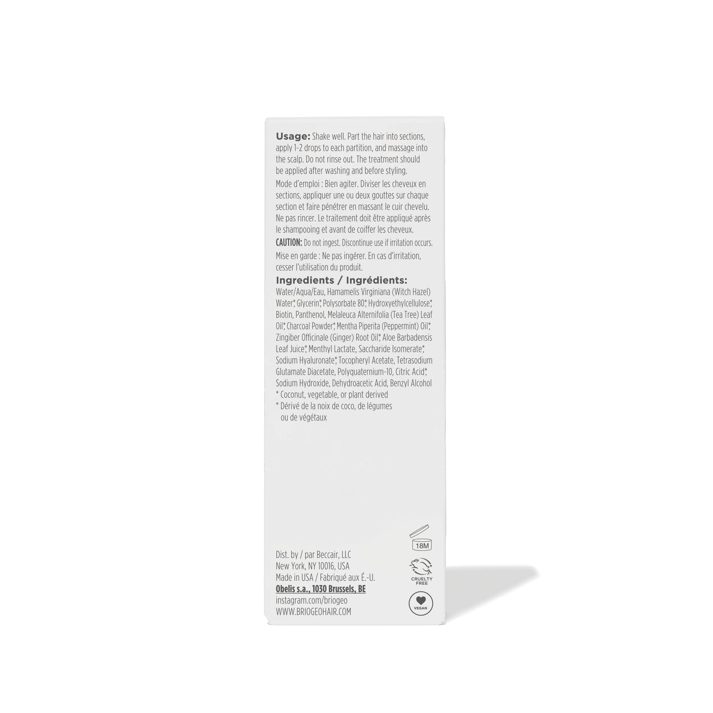 Briogeo Scalp Revival Charcoal + Tea Tree Scalp Treatment Serum – Soothes Dry, Itchy Scalp, Absorbs Oil, Clarifies Build-Up, Vegan, 1 fl oz