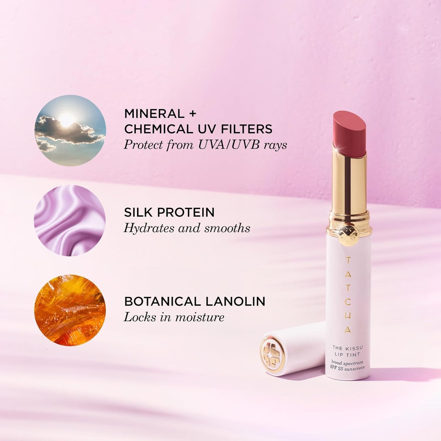 TATCHA The Lip Ritual Set | The Kissu Lip Scrub, Treatment, & Lip Tint - Smooth, Hydrate, and Protect Lips | $102 Value