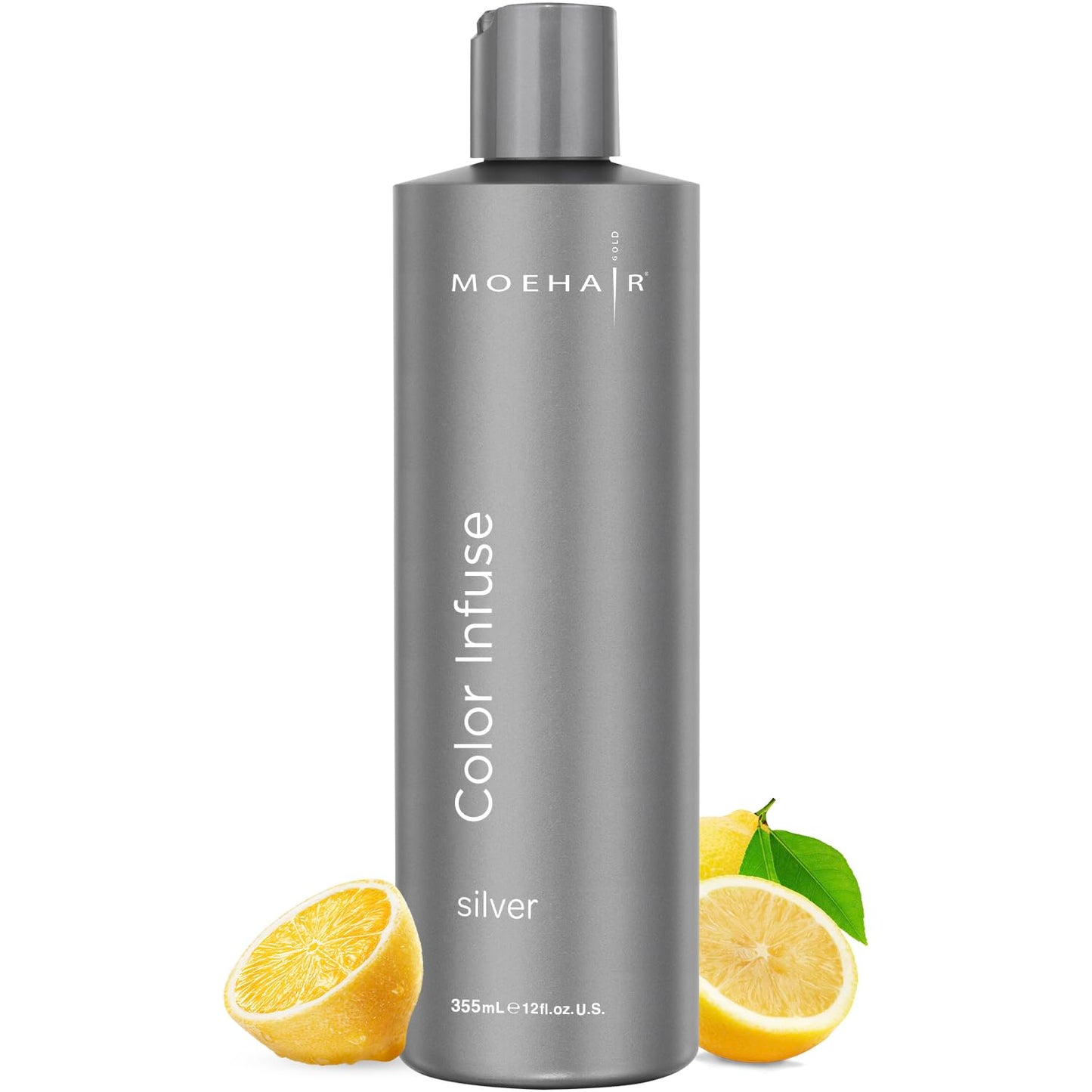 MOEHAIR Color Infuse Silver Toner – Purple Toner for Silver, Gray & White Hair, Neutralizes Brassiness, Salon-Grade, Sulfate & Paraben-Free, 12 Fl Oz