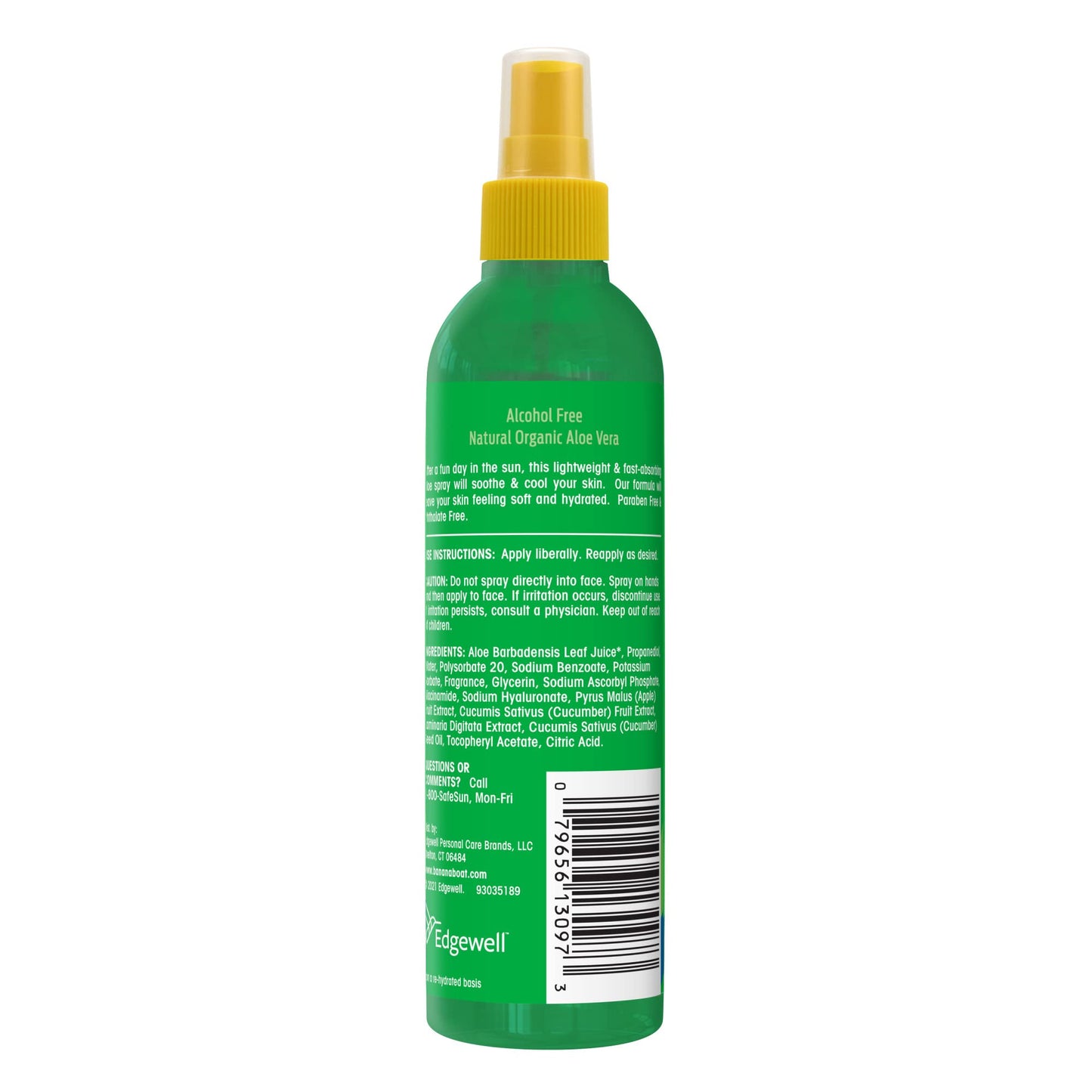 Banana Boat Aloe After Sun Spray, 6oz | Aloe Vera Spray with Cucumber Extract and Vitamin E, After Sun Care for Sunburn Relief, 6oz