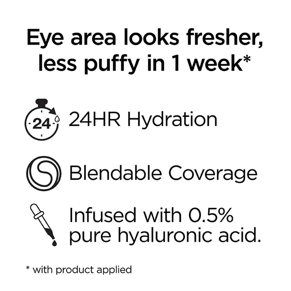 L’Oréal Paris Cosmetics True Match Eye Cream in a Concealer, 0.5% hyaluronic acid, Fair W1-2, 0.4 fl. oz.