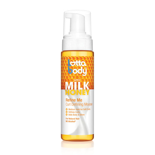 Lotta Body, Refine Me Curl Defining Mousse, Medium Hold for Soft Curls, Moisturizes, Controls Frizz, 7 Fl Oz