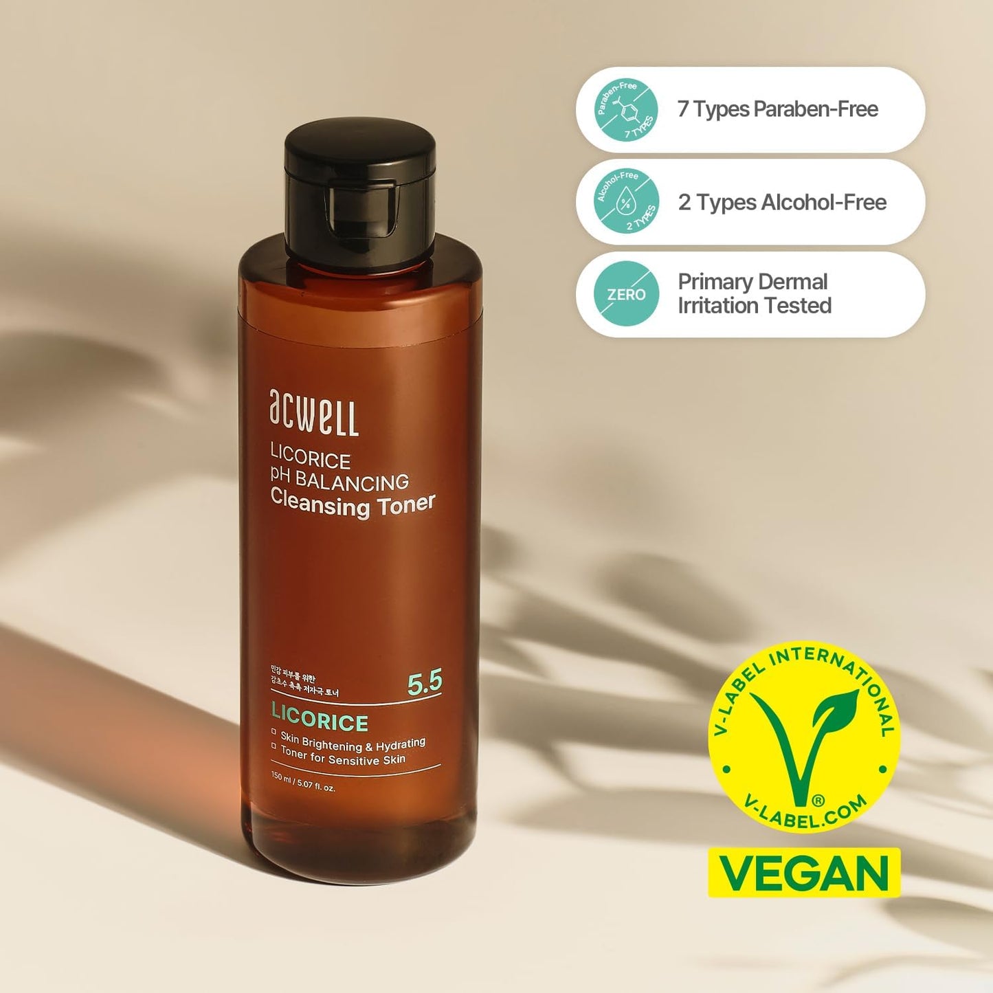 ACWELL Licorice pH Balancing Cleansing Toner 5.1oz – Hydrating, Makeup Removing, Reduces Acne, Dark Spots & Pigmentation