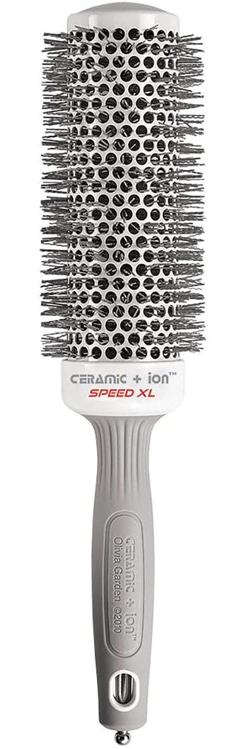 Olivia Garden Ceramic + Ion Speed XL Round Thermal Brush 1¾" – Extra-Long Barrel Blowout Brush for Normal to Thick Hair, Professional Styling Tool