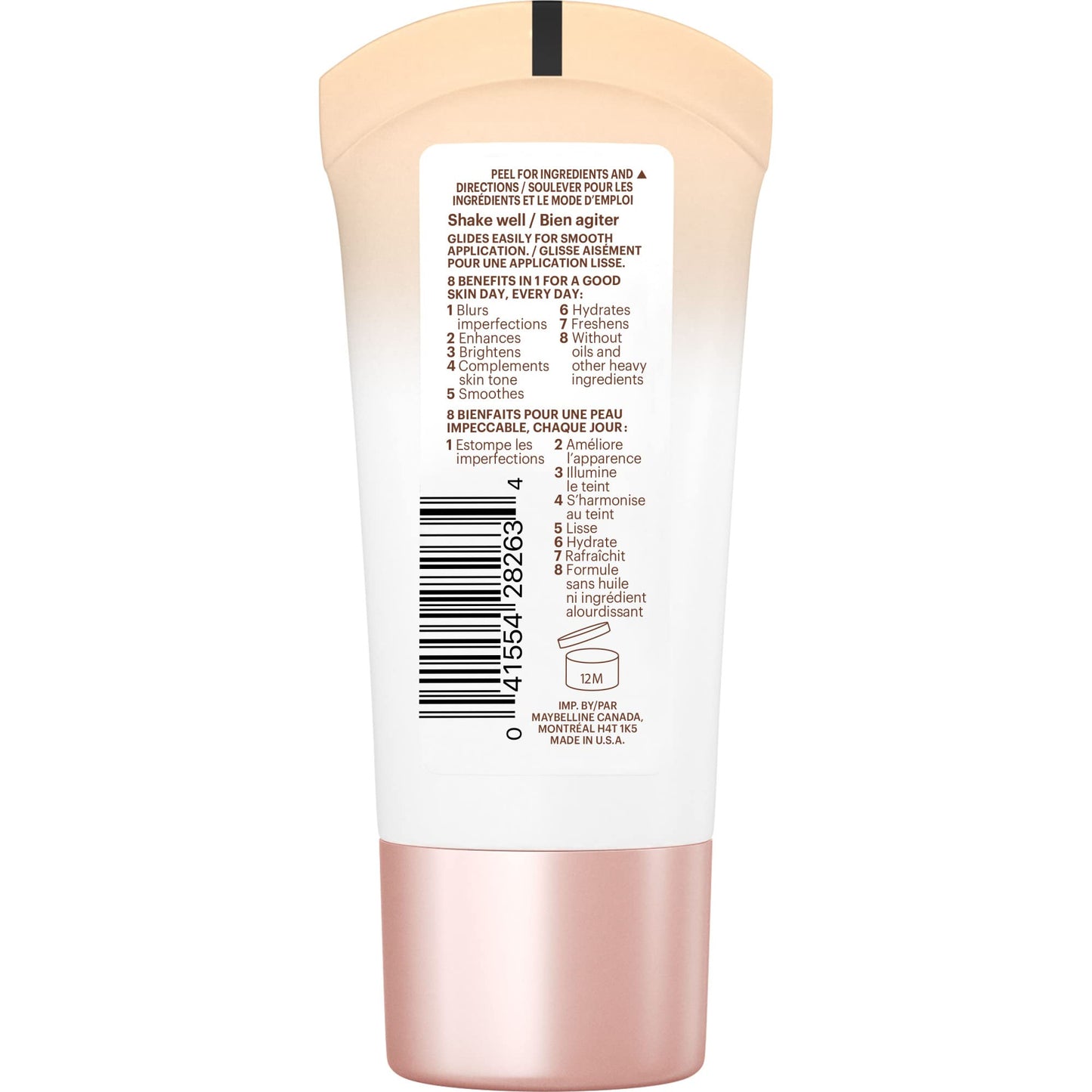 Maybelline Dream Fresh BB Cream 8-in-1 Hydrating Beauty Balm SPF 30, Sheer Tint, Oil-Free, Light/Medium, 1 fl. oz