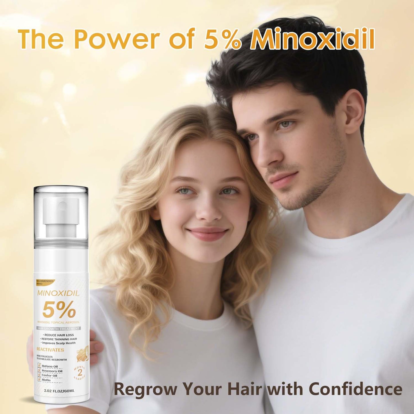 Minoxidil Hair Growth Serum for Men & Women | Biotin, Batana & Rosemary | Extra Strength Hair Regrowth & Hair Loss Treatment, Thicker Fuller Hair