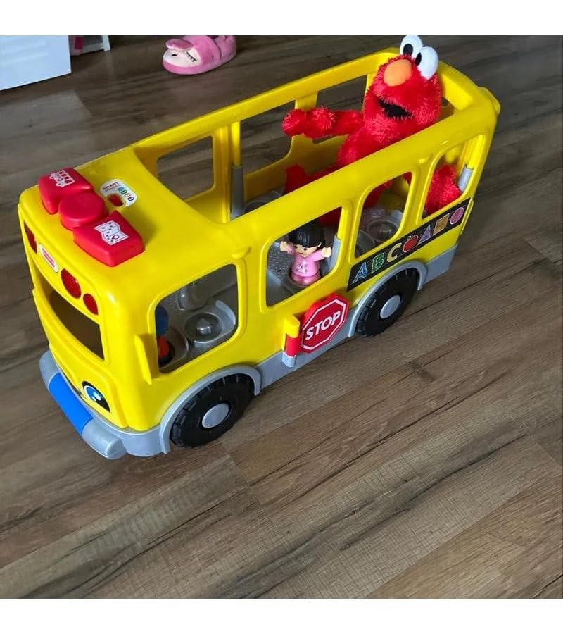 Fisher-Price Little People Toddler Learning Toy, Big Yellow Bus Musical Pull-Along Vehicle for Pretend Play Kids Ages 1+ Years