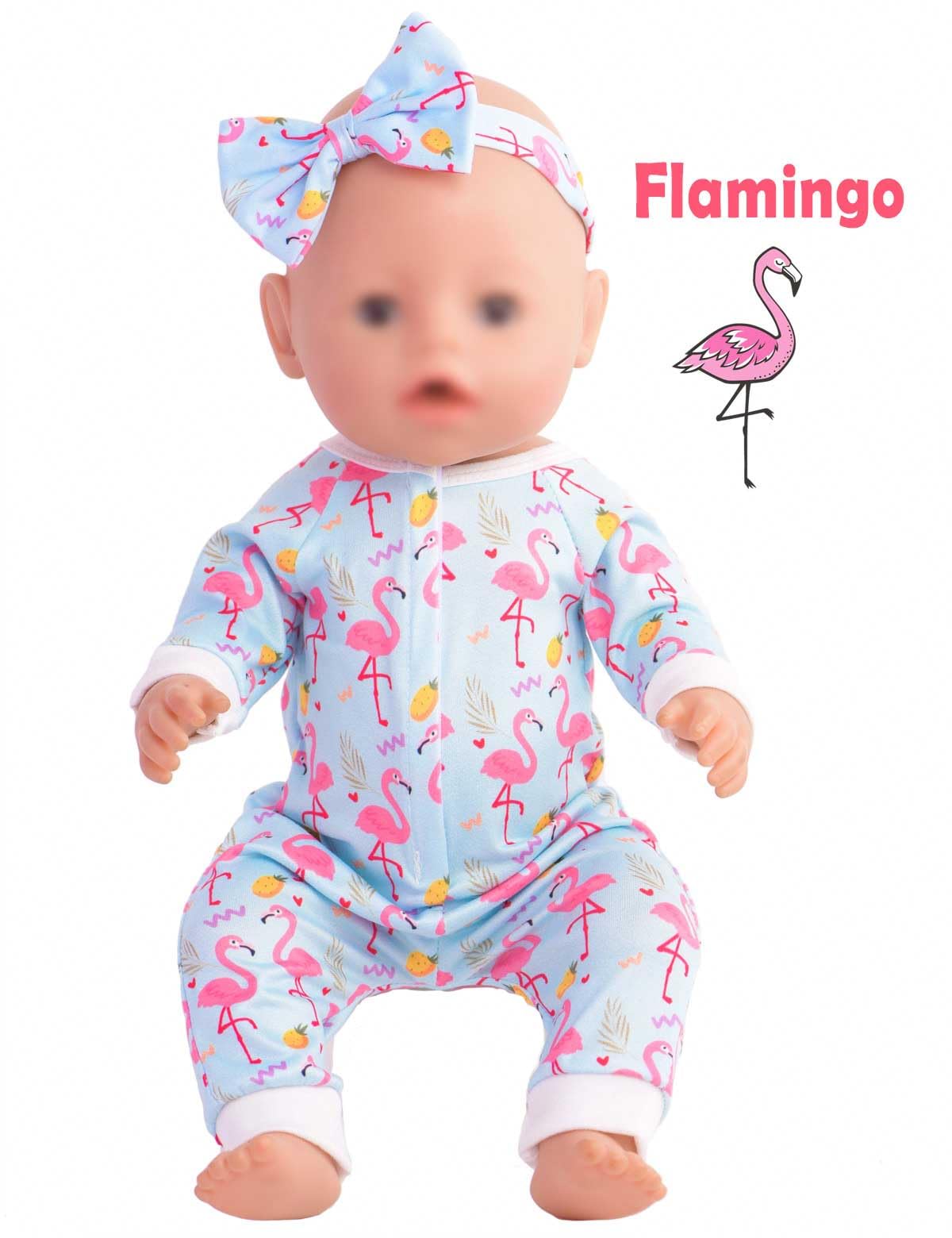 Sweet Dolly Baby Doll Accessories 5 Set Baby Doll Clothes and Headbands for 14-18 Inch Dolls, 10 PCs in Total