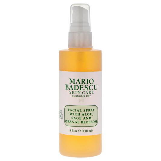 Mario Badescu Facial Spray with Aloe, Sage and Orange Blossom for All Skin Types | Face Mist that Hydrates & Uplifts | 4 FL OZ