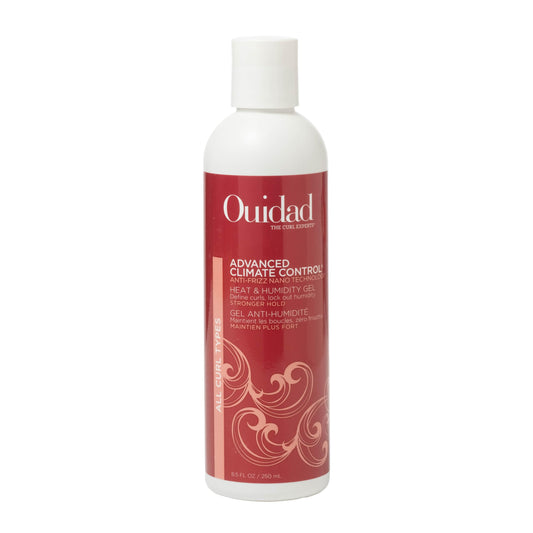 Ouidad Advanced Climate Control Stronger Hold Gel 8.5 fl oz Travel Size – Anti-Frizz Nano Tech, Humidity & Heat Protection, Defines All Curl Types