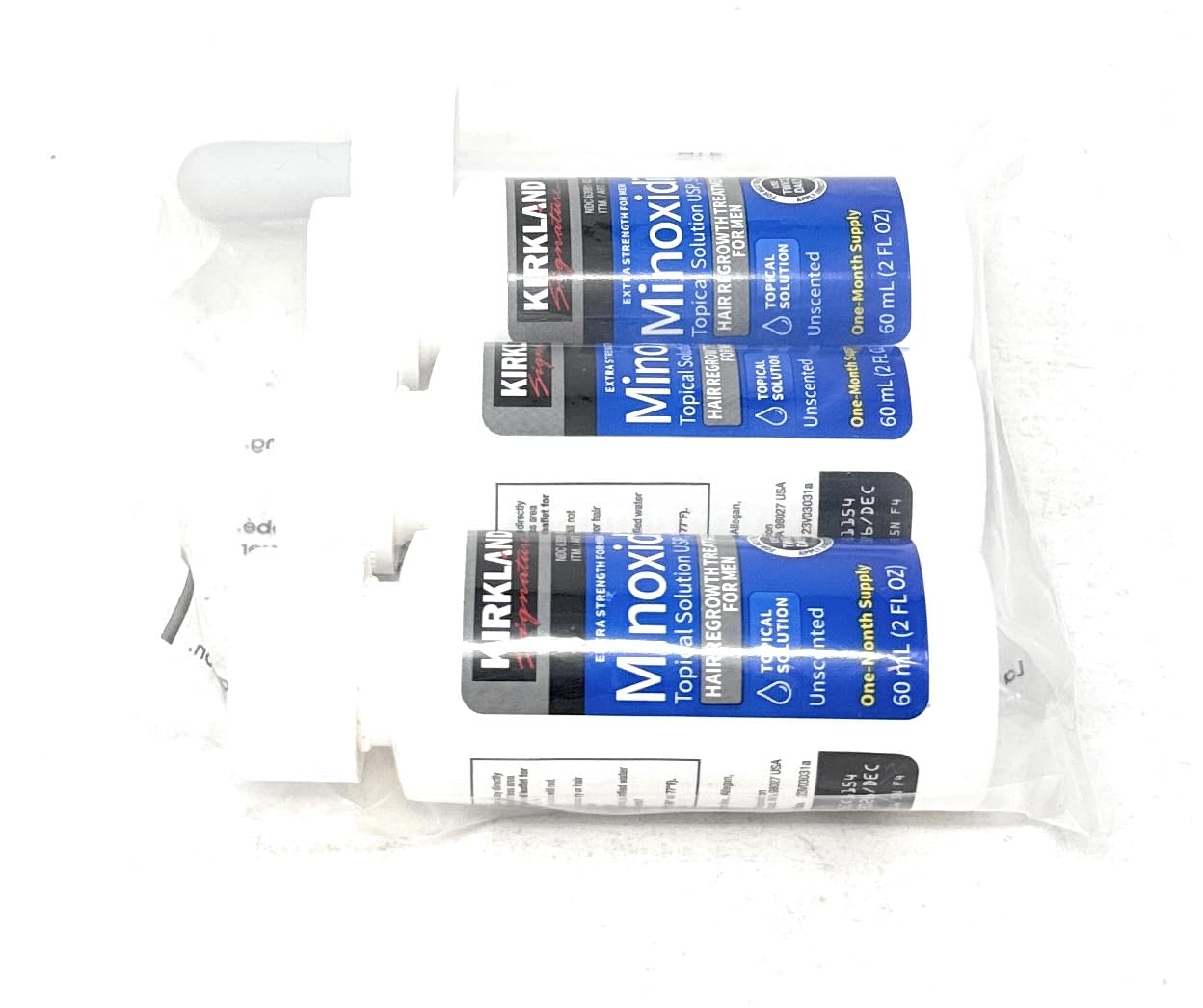 Minoxidil-5% Extra Strength Hair Regrowth for Men, 3 Count, 2 Ounce Bottles