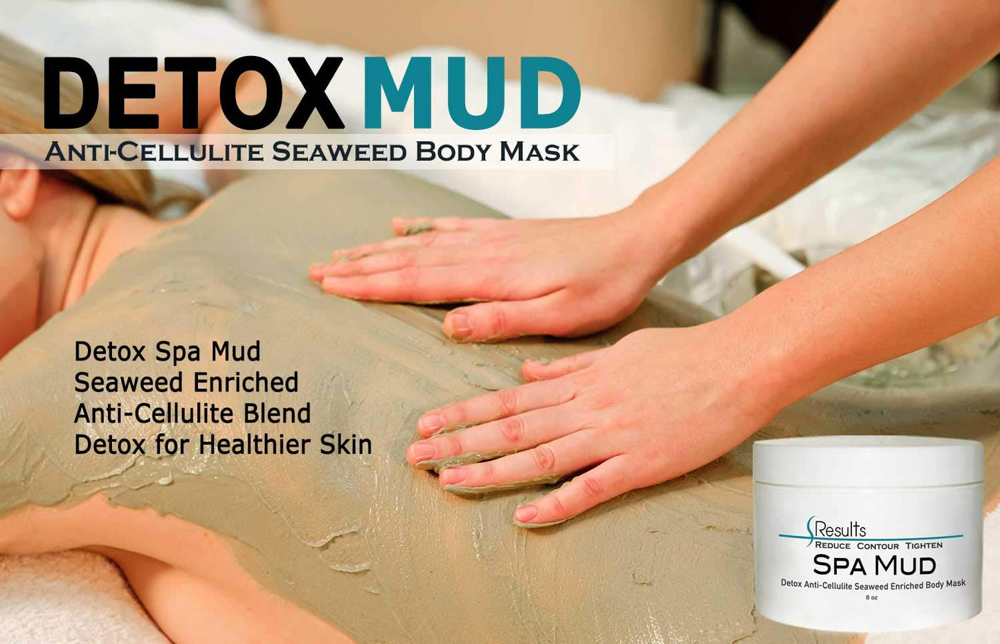 Detox Spa Mud Seaweed Enriched Anti-Cellulite Body Mask for Toning, Tightening and Improving Skin Health