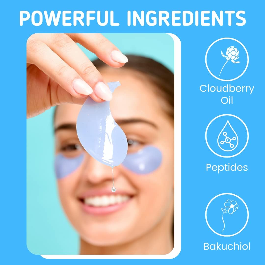 Patchology Iced Cooling Under Eye Mask Patches, 5 Pairs – Peptides, Cloudberry Oil & Bakuchiol to Soothe, Firm, & Reduce Fine Lines & Bags