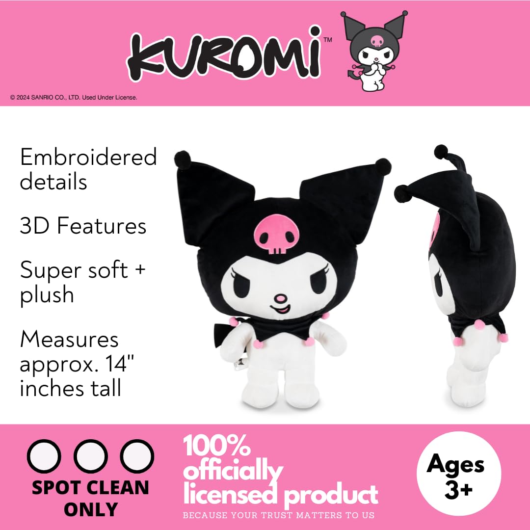 Collectibles Kuromi Bedding Super Soft Cozy Decorative Cuddle Pillow, (Officially Licensed Product) By Franco