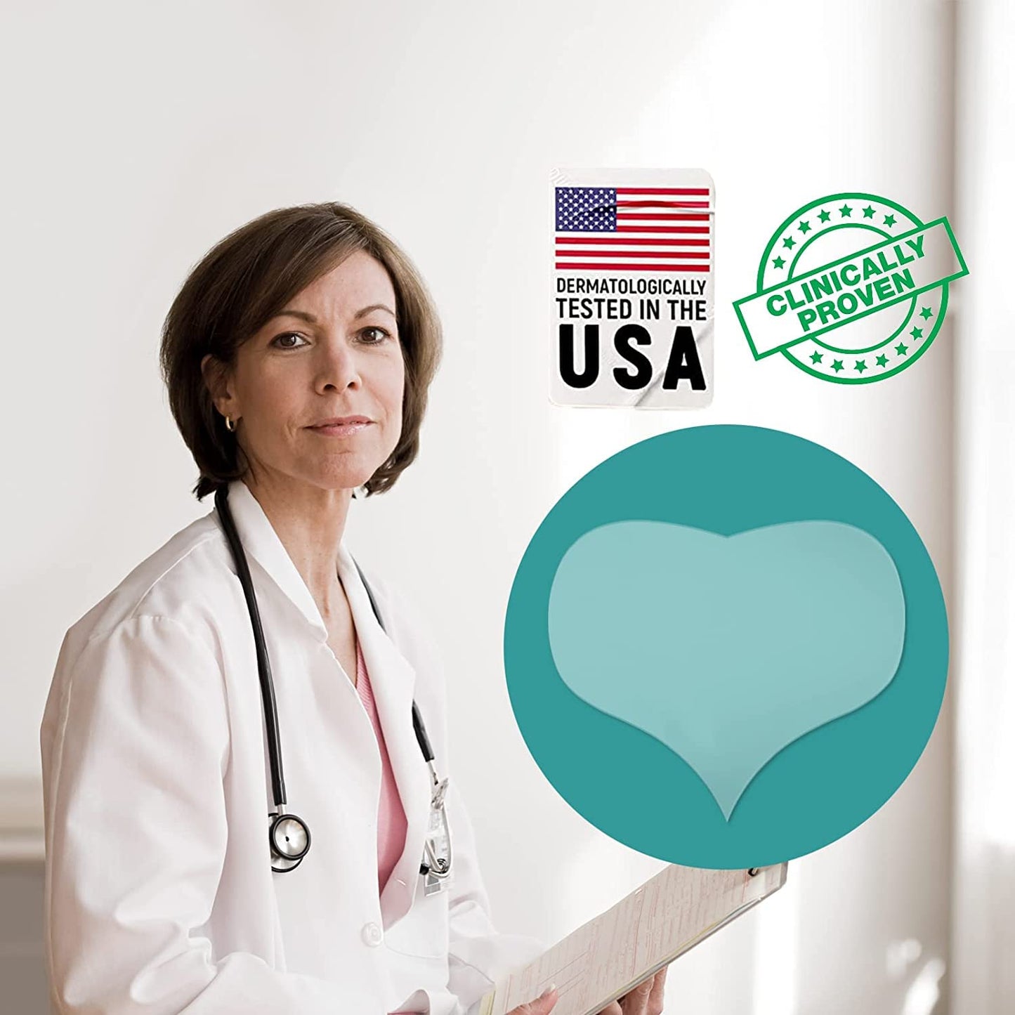 Skywee Professional Anti-Wrinkle Chest Silicone Pads – 100% Medical Grade, Reusable Décolleté Patches to Smooth and Firm Skin, Set of 2