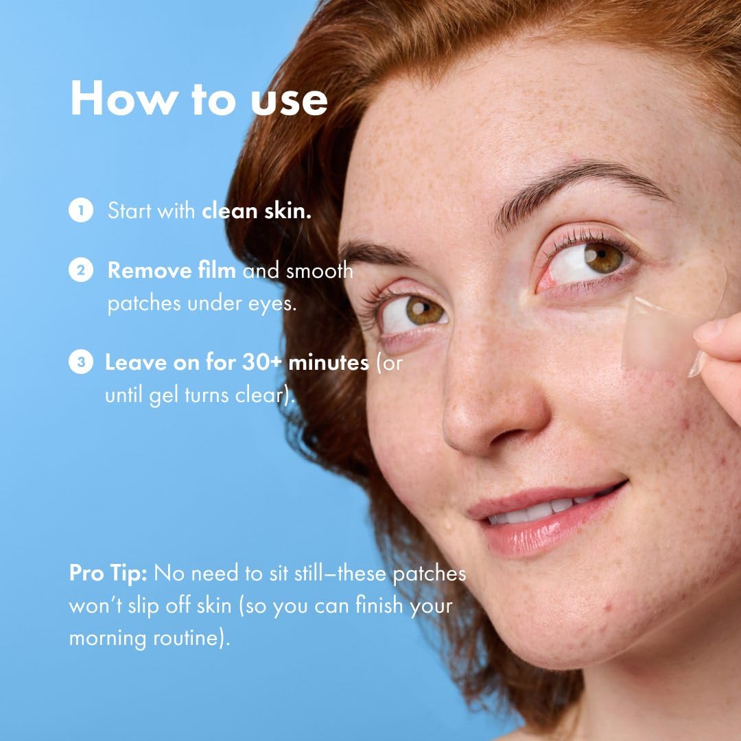 HERO COSMETICS Mighty Patch™ Tired Eye Hydrogel Patches – Soothes, De-puffs & Brightens Undereye, 6 Count, Multiple Uses