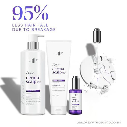 Dove Density Boost Scalp + Hair Therapy Serum, 2 oz | Restores Visible Fullness & Strength | Clinically Proven Hair Thickening Formula