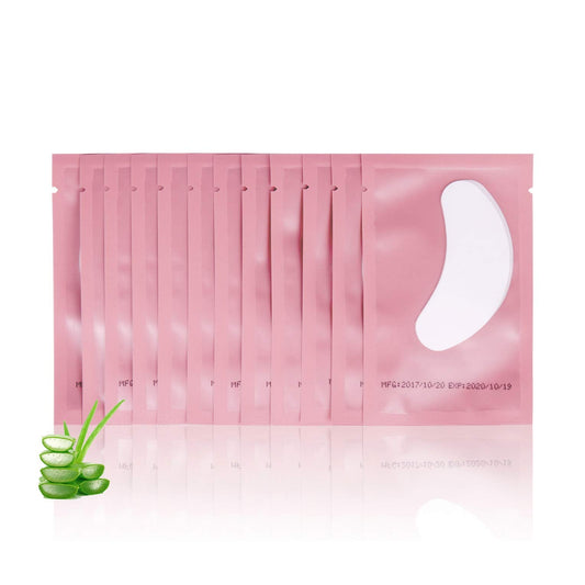 Voncasen 100 Pairs Set Gel pads for eyelash extensions, Comfy and Cool Under Eye Pads for Eyelash Extensions Eye Patches Beauty Tool