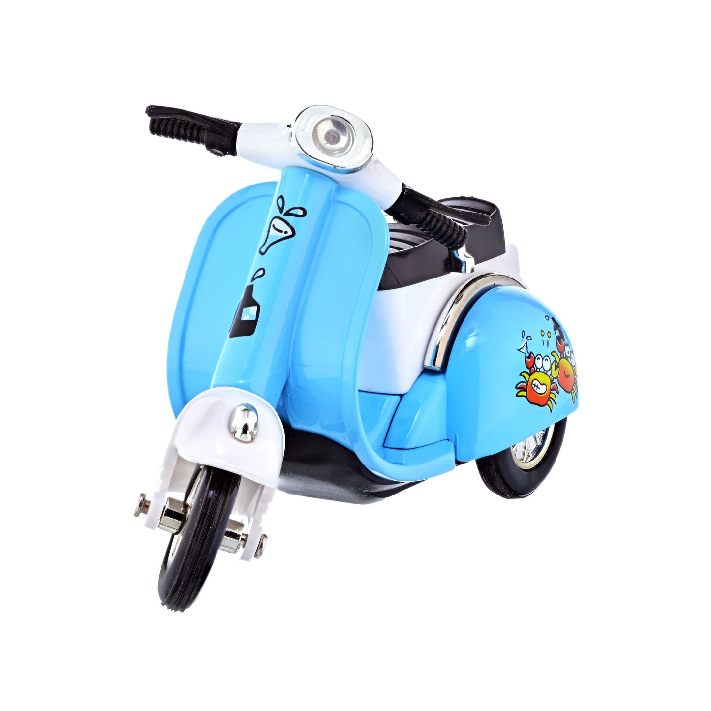 Pull Back Toy Vehicle Die Cast Scooter [3 Pack] Neon Colors Metal Scooter 4.5 Inches Long, Best Party Favor Prizes for Kids (3 Pack) Colors May Very