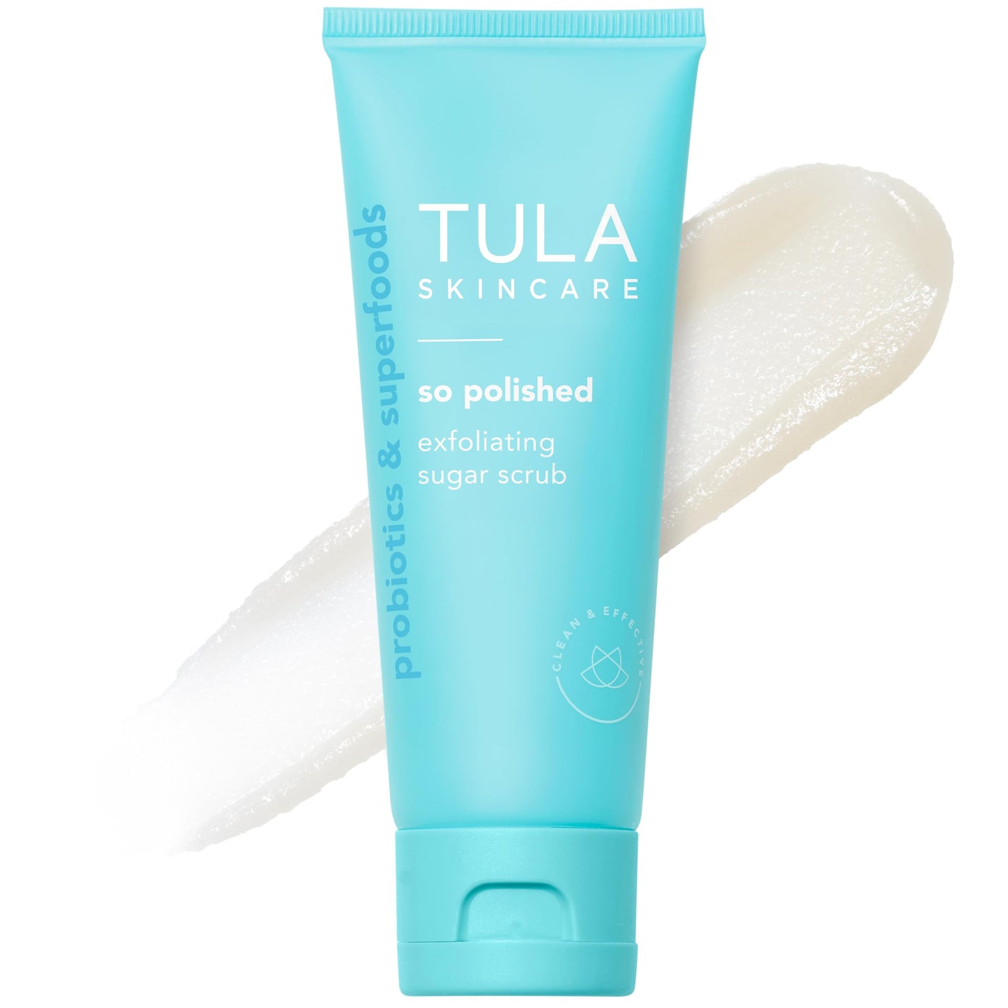 TULA Skin Care So Polished Exfoliating Sugar Scrub – Gentle Face Exfoliator with Sugar, Papaya & Probiotics for Smooth, Radiant Skin, 2.9 oz