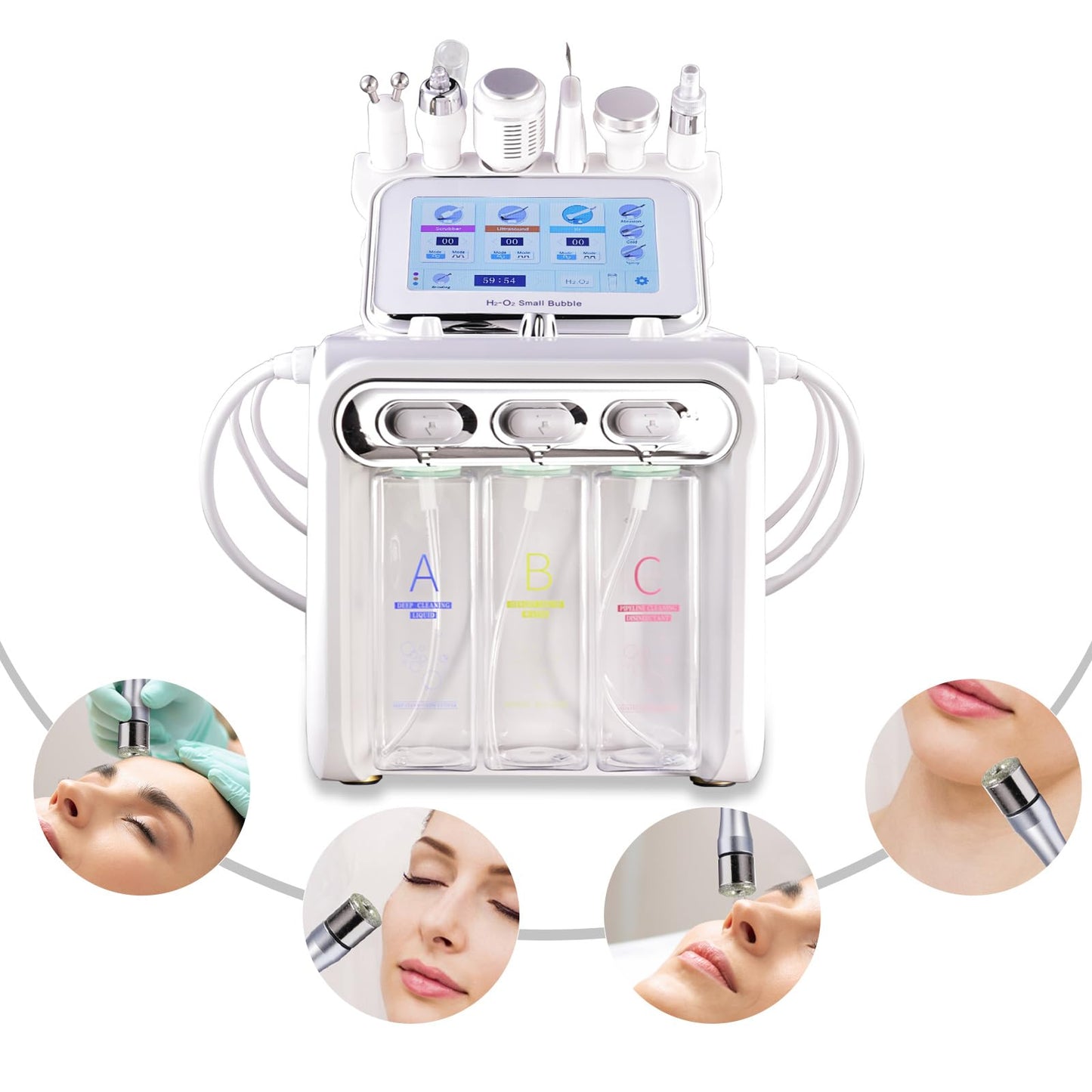 Hydrogen Oxygen 7 in1 Diamond Microdermabrasion Machine，Facial Peeling Skin Care for Salon Personal Home Use