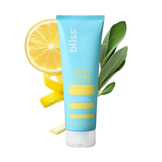Bliss Lemon & Sage Body Butter – Shea & Coconut Oil for Deep Moisture, Smooth Soft Skin, Vegan & Cruelty-Free, 6.7 Fl Oz
