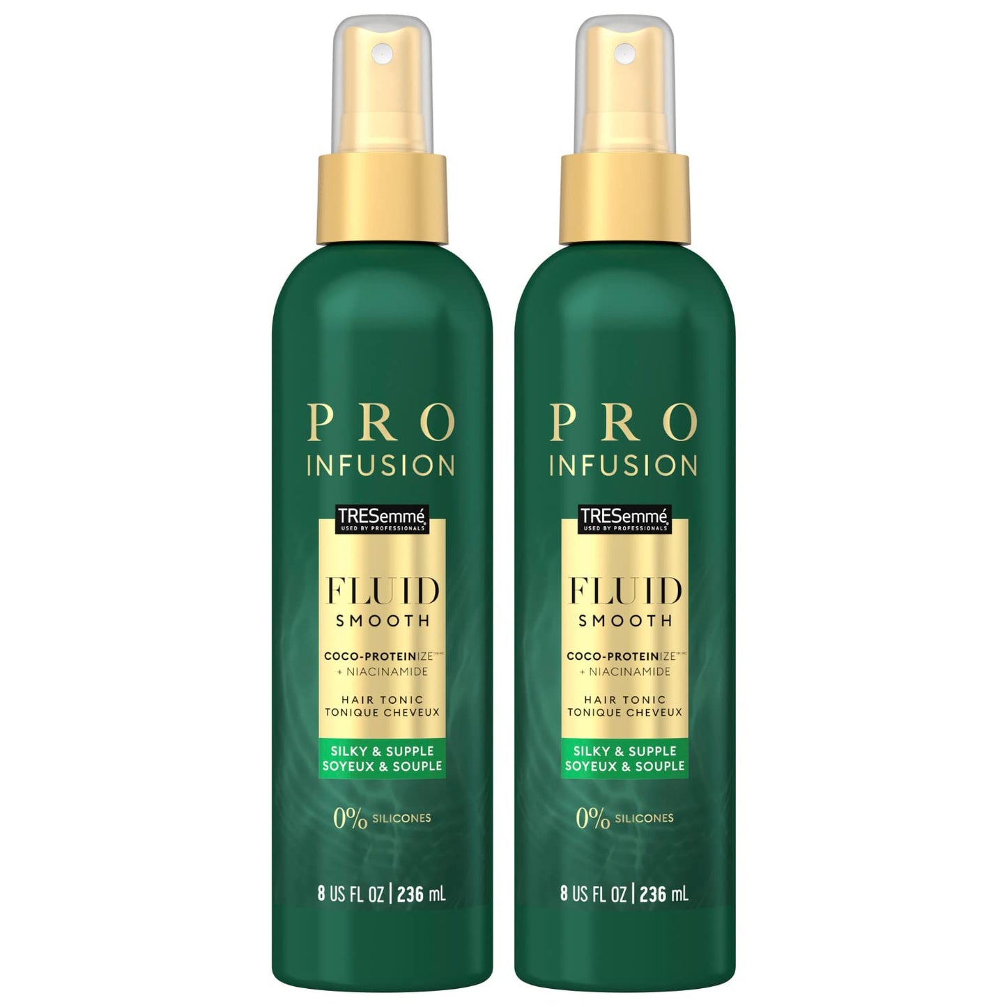 TRESemmé Pro Infusion Volume Tonic Hair Thickening Spray with Biotin & Coconut, Plant-Based Texturizing Spray for Women, 8 Oz, 2 Pack