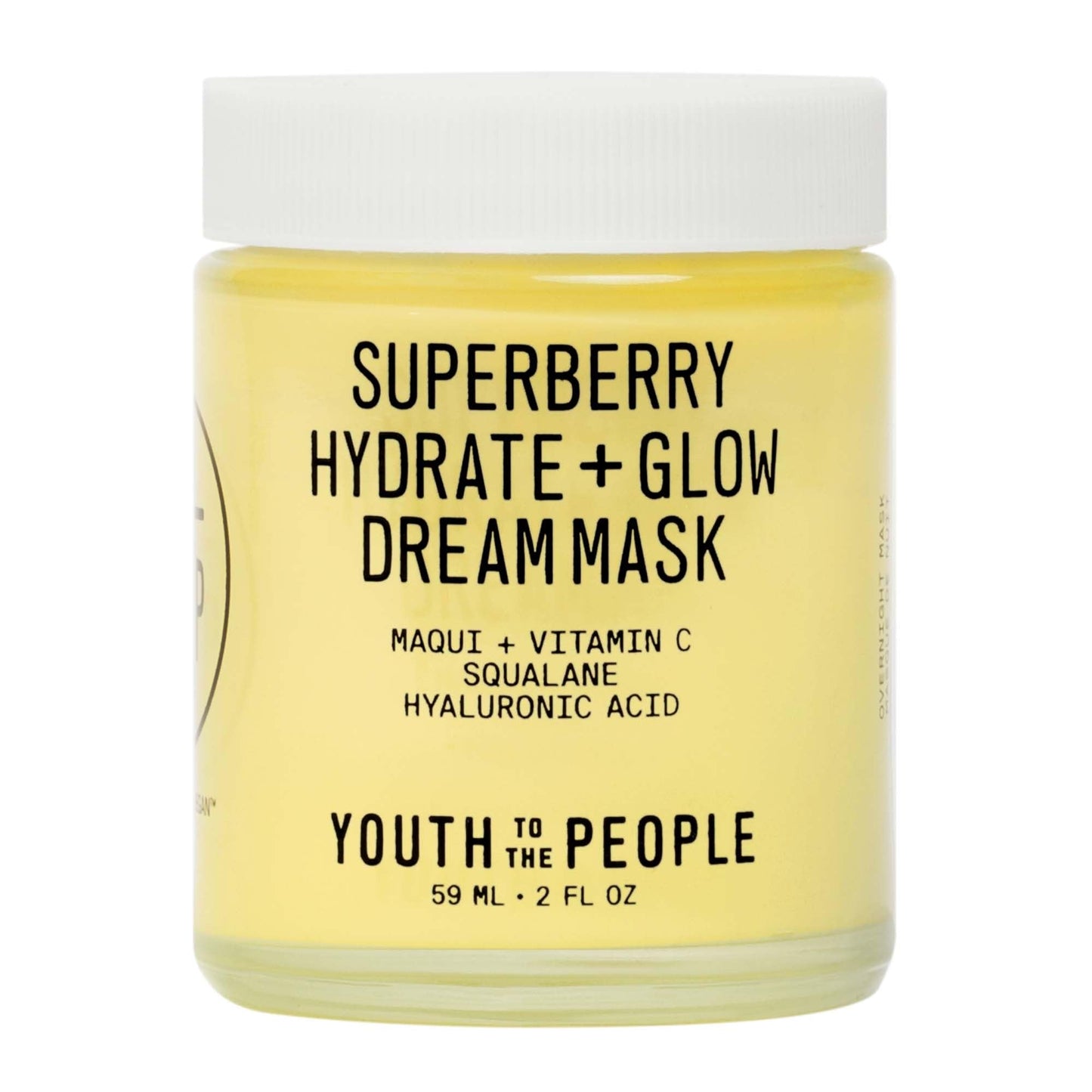 Youth To The People Superberry Dream Mask 2 fl oz – Hydrating Overnight Face Mask with Hyaluronic Acid & Vitamin C for Dry Skin