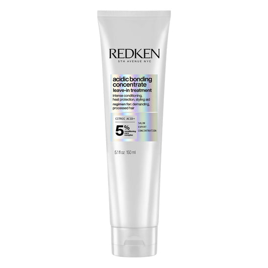 Redken Acidic Bonding Concentrate Leave-In Conditioner – Strengthens, Repairs & Protects Weak/Damaged Hair, Smooths & Heat Defense
