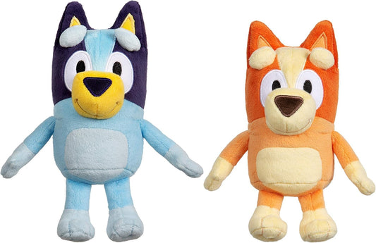 Bluey Bingo Plush Toys Bundle – Exclusive 2-Pack Soft Toys, Deluxe Fabric, Embroidered Detail, Plush Characters for Show Time or Story Time
