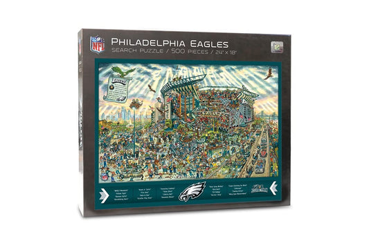 YouTheFan NFL Philadelphia Eagles Joe Journeyman Puzzle - 500-piece Team Color, 18" x 24" - Finished puzzle size
