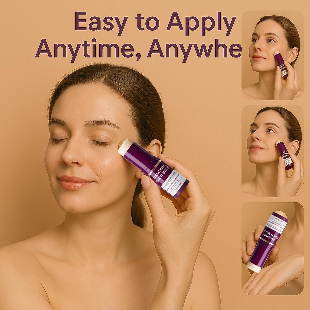 VACVOIIVCE Cemenrete Calcium Multi Balm 2-Pack – Wrinkle & Anti-Aging Stick, Korean Collagen Moisturizing Balm for Face, Eyes & Neck