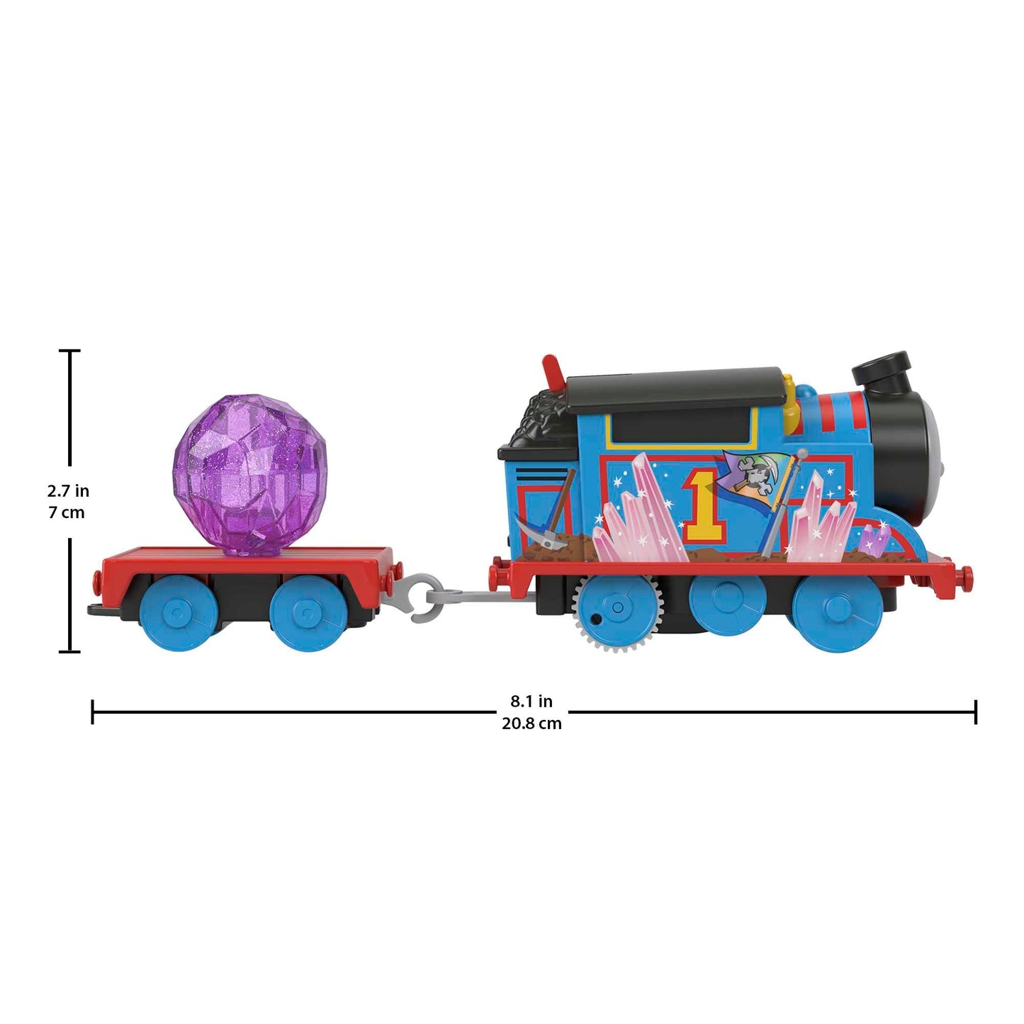 Thomas & Friends Motorized Toy Train Set Crystal Caves Adventure with Thomas, Tipping Bridge & 8 Ft of Track for Preschool Kids Ages 3+ Years