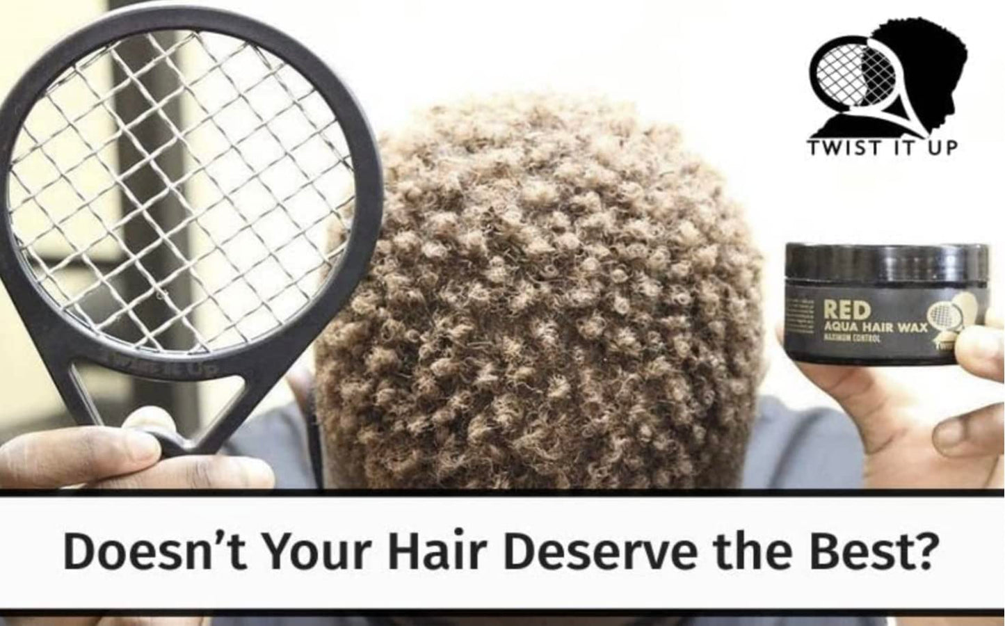 Twist It Up Comb (Bond Black) - Alternative for Hair Sponges, Creates Curls and Twists for Black Men, Tennis Racket Design