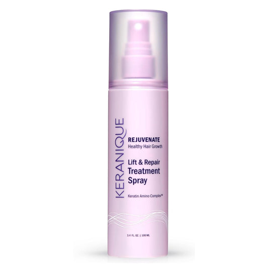 Keranique Lift & Repair Treatment Spray - Keratin & Amino Complex for Instant Volume, Strength & Shine - Sulfate, Dye & Paraben Free, Unscented, 3.4 Fl Oz