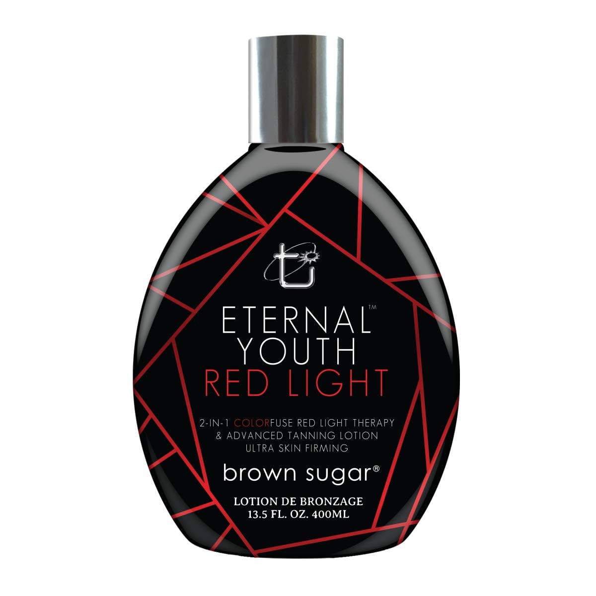 Brown Sugar Eternal Youth Tanning Lotion 13.5 oz – Red Light Anti-Aging, Firming & Hydrating for Radiant, Youthful Skin