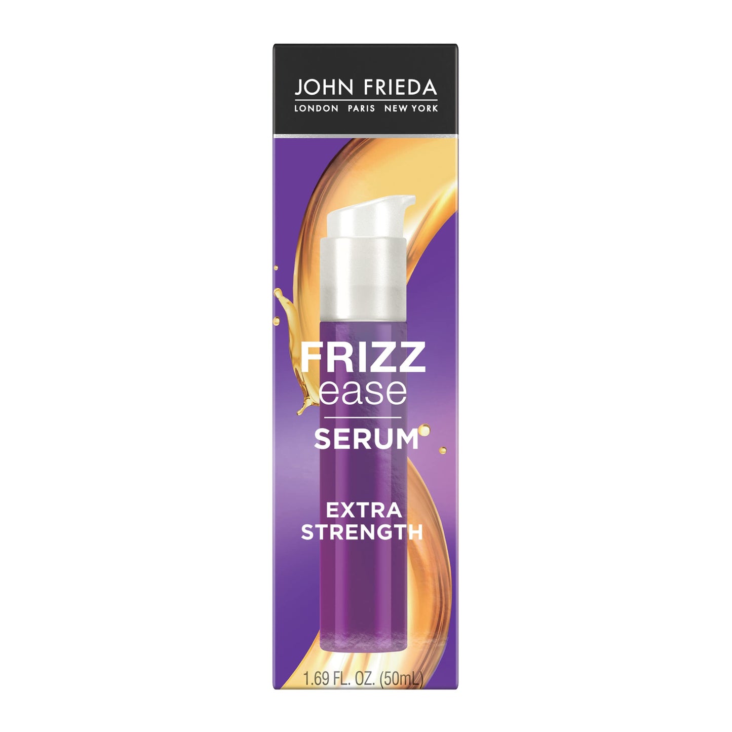 John Frieda Frizz Ease Extra Strength Hair Serum, Smooths & Hydrates Thick, Coarse Hair, Frizz-Free, with Argan, Coconut & Moringa Oil, 1.69 oz