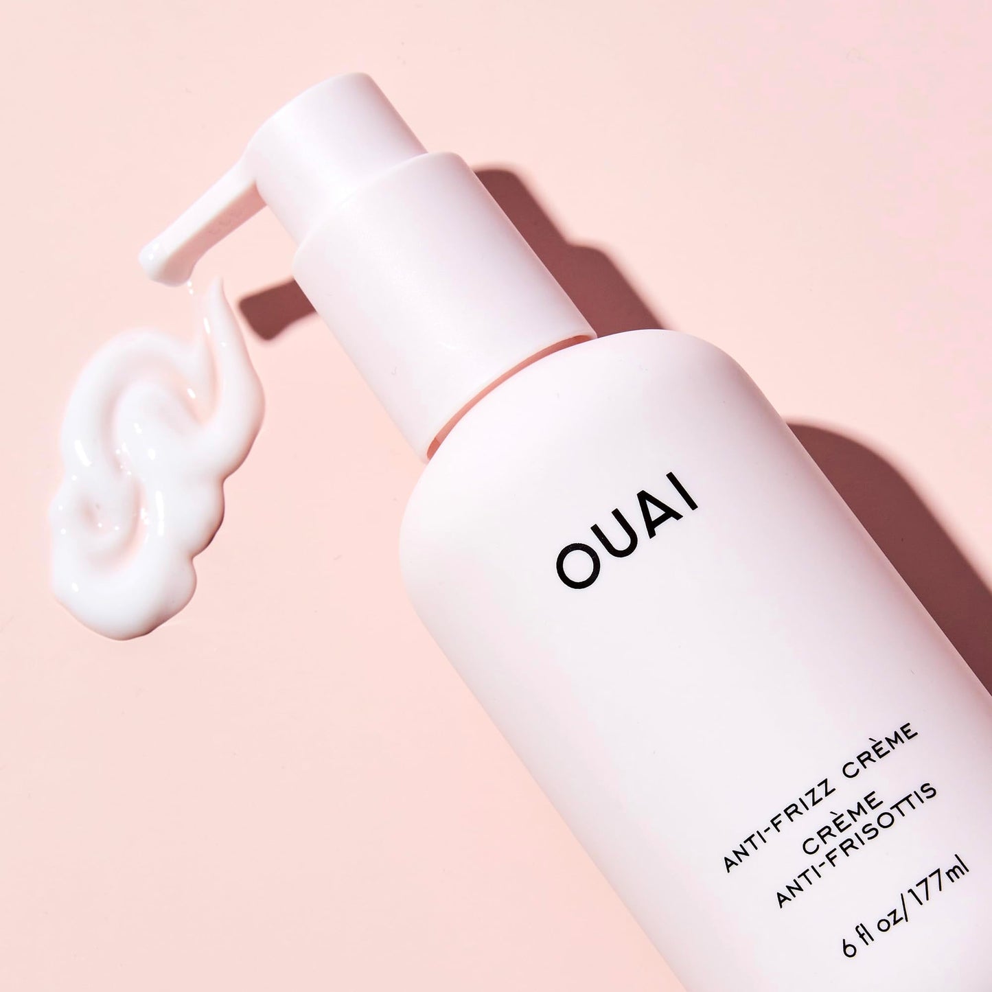 OUAI Anti-Frizz Cream - Moisturizing Hair Cream with Jackfruit & Beetroot Extract for Frizz Control, Heat Protection & Lasting Hydration, 6 oz