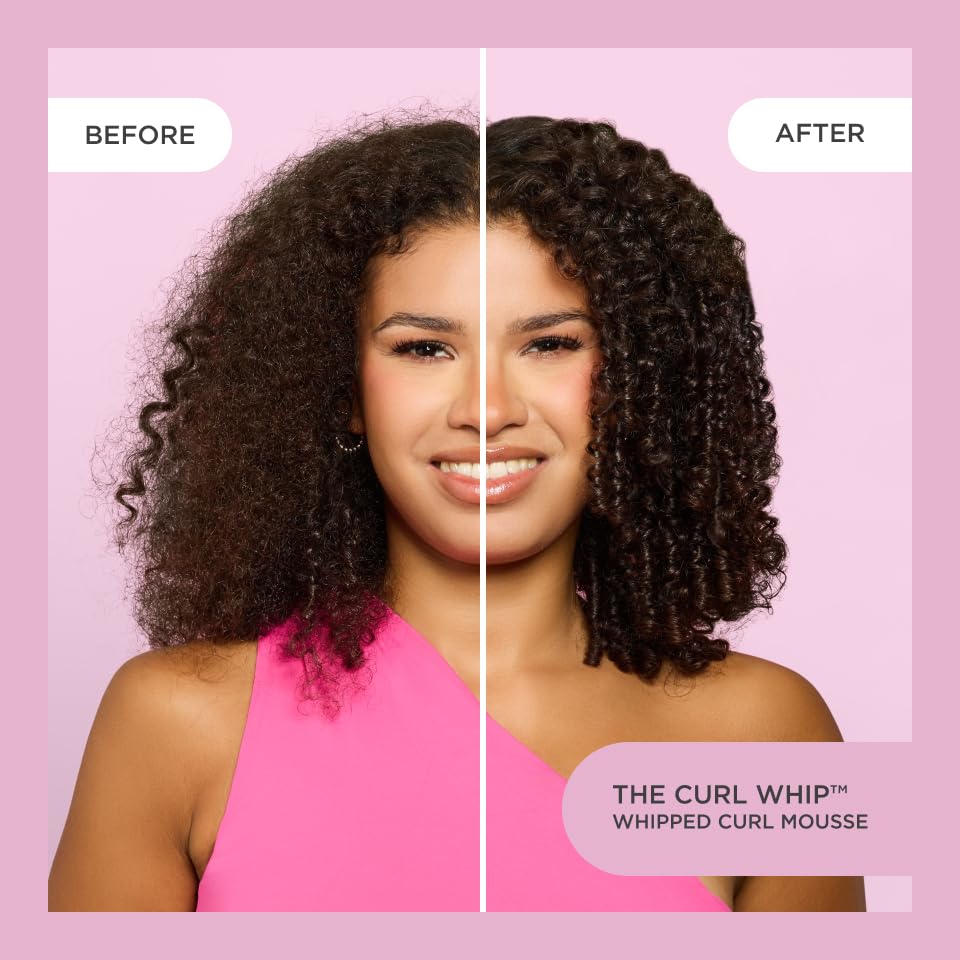 Cake Beauty Whipped Curl Mousse – Curl Defining & Volumizing Foam with Aloe Vera & Vitamin E, Vegan, Sulfate-Free, for Wavy & Curly Hair, 7 oz