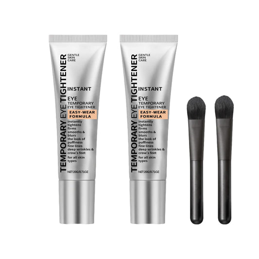 Gentle Eye Cream with Brush – No-Filter Firming Primer, Instant Tightening for Fine Lines & Wrinkles, All Skin Types, 2pcs