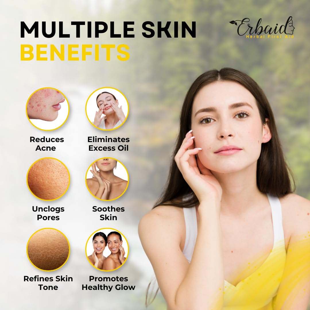 10% Sulfur Soap Bar for Face & Body – Natural Acne Cleanser with Tea Tree, Lemongrass, Vitamin E & Coconut Milk, Made in USA