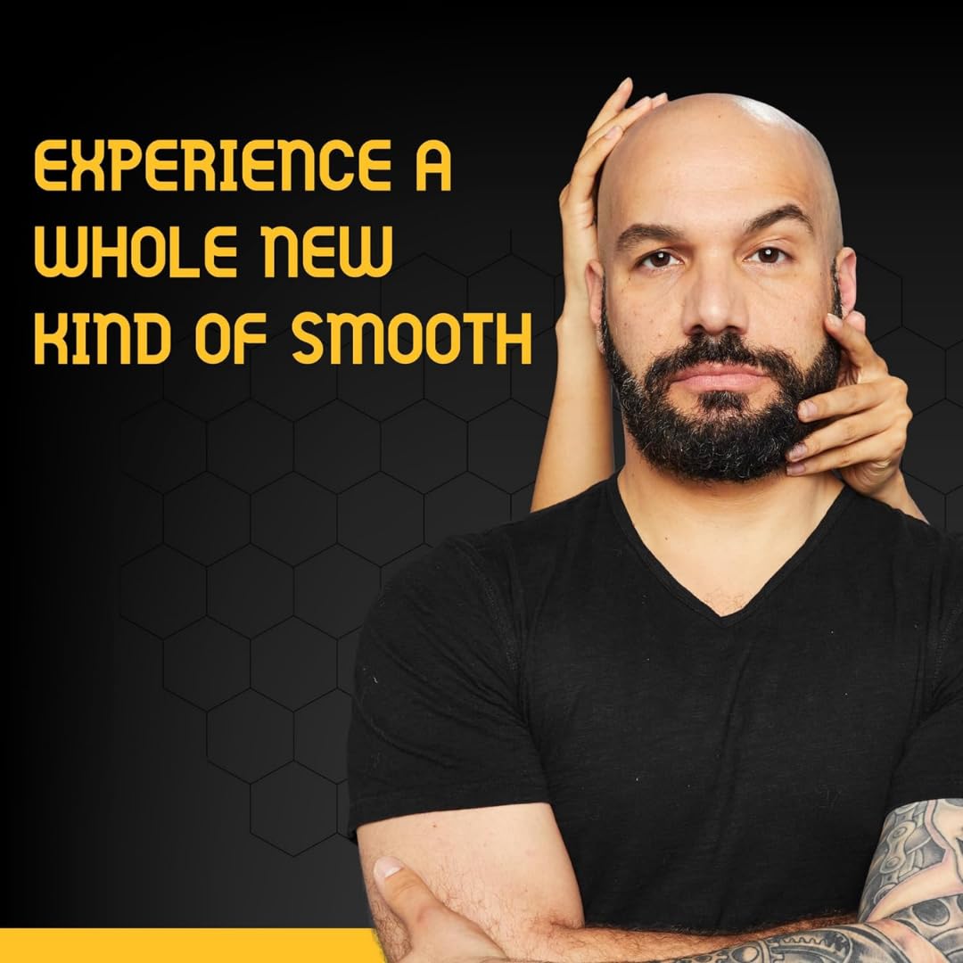 Bee Bald SCRUB Pre-Shave Exfoliator – Deep Clean, Remove Dirt, Oil & Flaky Skin, Prep for Super Close Shave, 3 fl oz